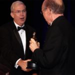 2018 Fernando Award Winner Bill Allen receiving award from 2017 Winner Paul Davis