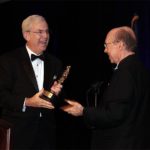 2018 Fernando Award Winner Bill Allen receiving award from 2017 Winner Paul Davis